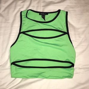 Forever 21 green crop top